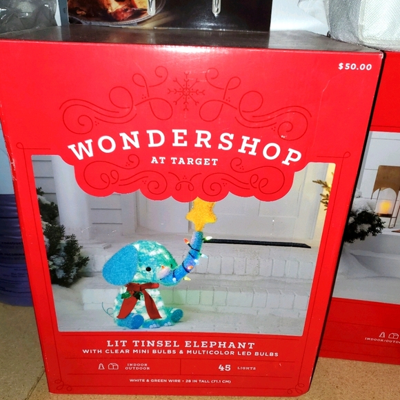 Wondershop LIT tinsel elephant